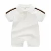 Дизайнерские комплекты детской одежды, комбинезоны для новорожденных девочек и мальчиков, хлопковая одежда с короткими рукавами, фирменный комбинезон с буквенным принтом для малышей, детские пижамы