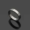 Topkwaliteit Luxe Stijlen Dames Designer Ring Titanium Staal Goud Zilver Rose Zwart Kleuren B Letter Eenvoudige Enkele CZ Steen Coup226G