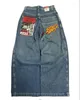 Kvinnors jeans japanska 2000 -tals stil jnco jncos y2k pantalones de mujer pants baggy för wowen kläder största trashy ropa estetic jinco
