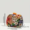 Retro avondjurk met pailletten en bloemenpatroon Mini clutch - Perfect voor een feest, bruiloft, clubdiner 240112