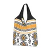 Shopping Bags Kabyle Jewelry Groceries Funny Shopper Shoulder Tote Bag Big Capacity Portable Amazigh Carpet Morocco Handbag