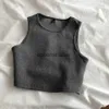 Camisetas sin mangas para mujer, camisetas sin mangas cortas ajustadas de verano para mujer, chalecos elásticos sólidos sin mangas con cuello redondo informales WBX-T0057ephemeralew