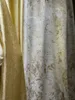 リビングダイニングルームのベッドルームクリームシャンパンゴールドスレッドジャキュアハイプリューションモダンラグジュアリーハイブラックアウト240113のためのカーテン