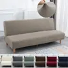 Jacquard Elastic Armless Sofa Bed Cover調整可能なストレッチソファ折りたたみベッドカバースリップカバープロテクターベンチ布団カバー3サイズ240113