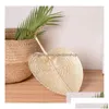 Feestartikelen 120 stuks Palmbladeren Fans Handgemaakte Rieten Natuurlijke Kleur Palm-Waaier Traditionele Chinese Ambachtelijke Geschenken Sn2709 Drop Delivery Home Dhwni