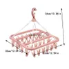 Hangers Racks 32 Clips Folding Clothes Dryer Hanger Windproof Socks Underwear Drying Rack Household Children Adults Storage Laundry Rackvaiduryd