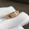 Anillo estrellado Anillos de amor Diseñador de anillos de uñas para mujer Acero de titanio Chapado en plata en oro rosa con anillos de hombre de diamantes completos Regalo de compromiso de boda 4 5 6 mm Tamaño múltiple SPB8