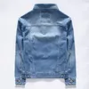 3 färger Klassisk stil Mens Vintage Blue Denim Jacket Spring and Autumn Stretch Cotton Casual Jeans Coat Man Brand Clothes 240113