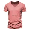 Heren T-shirts JAYCOSIN 10 kleuren heren mode casual T-shirts effen kleur katoen V-hals korte mouw top comfortabel hoge kwaliteit tee snelle verzendingephemeralew