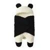 Dekens Inbakeren Babyslaapzak Ultrazachte pluizige fleece Pasgeboren ontvangstdeken Baby Jongens Meisjes Kleding Slaap Panda Kinderkamer Wrap Swaddlevaiduryb