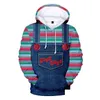 Sudaderas con capucha para hombres Sudaderas Good Guys Chucky 3D Impreso Encantador Dibujos animados Masculino Femenino Ocio Sudaderas con capucha Ropa de calle simple Drop Deliver Dhojp