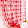 Tenda 100x200 cm Linea di nappe a forma di cuore rosso Finestra Porta Divisorio Camera da letto Bagno Cucina Giardino Partizione Decor Puntelli di nozze