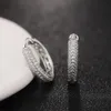 2024 Hip Hop Clip Earrings Vintage Jewelry 925 Sterling Silver Pave White Japphire CZ Diamond Party Simple Fashion Party Wedding Operring Gift