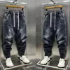 Jeans da uomo di alta qualità 2024 designer di lusso casual coulisse allentata denim uomo figura intera gamba larga streetwear cowboy pantaloni harem