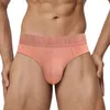 Cueca cueca homem roupa interior de algodão breve deslizamento u bolsa cintura baixa sexy homens calcinha respirável masculino para gay