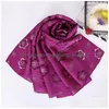 Femmes Dentelle Perles Hijab Fleur Écharpe Châles Musulman Léger Foulards Perles Polyester Wraps Mode Bandeau 180X70Cm Livraison Directe Dhhxg