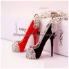 Women Bag Charms KeyChain Car Keys Holder Keyring Crystal High Heel Shoes Key Chains Jewelry Drop Delivery Dhiyc