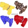 Vêtements pour chiens Manteau de pluie pour chien de compagnie décontracté Vêtements pour chiots Chat imperméable imperméable et extérieur vêtements de pluie capuche vêtements combinaison fournitures pour animaux de compagnie Chienvaiduryd