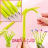 Penne gel 30 ricariche 0,38 mm Kawaii Creative Scolorimento vegetale Silicone Tulipano Firma Articoli di cancelleria