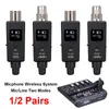 Microphones Rechargeable Dynamic Microphone Wireless System UHF DSP Transmitter Receiver Mic/Line Two Modes For Mixers Recorders Speakers