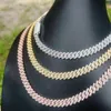 VV en gros personnalisé VVS Moisanite Diamond Hip Hop Jewelry Collier Sterling Silver 925 Cuban Link Chain