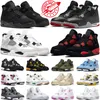 Heren Dames 4 Basketbalschoenen Jumpman 4s Bred Reimagined Black Cat Red Cement Thunder Military Black Olive Sail Pink Oreo Cool Grey Heren Sneakers Sneakers