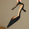 Sandalen Elegante Damen Dünne Hohe Ferse Spitz Ankle Strap 2024 Sommer Weibliche Weiche Comfortbale Mit Hohen Absätzen Kleid Pumps Schuhe Frauen