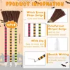 Förvaringspåsar häxkvastpennor färgglada trollkarlsskrivande pennor (12 stycken)