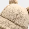 Berets outono e inverno algodão cartoon urso quente balde chapéu pescador ao ar livre boné de viagem para homens mulheres 67
