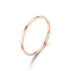 Band Rings 1mm 14k Yellow Gold Ring Anti-allergy Smooth Simple Rose Gold /Golden/Silver Color Wedding Couples Rings For Men Women Gift