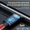 3 in 1 1.2M Nylon Braided Cell Phone Cables Multi Port USB Fast Charging Cable Type C Micro USB Android Charger Cord For xiaomi Samsung Huawei Phones with PP Package