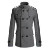 2024 casaco de lã masculino longo terno de lã blusão homem casaco de lã exterior para uso casual roupas da marca 240113