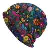 Berets Mexican Embroidery Flower Pattern Unisex Bonnet Hip Hop Double Layer Thin Hats For Men Women