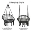 Camp Furniture 2024 Nordic Garden Swing Cotton Rope Hammock Hanging Chair Handmade Knitted Indoor Outdoor Kids Bed