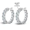 Diamondworld 26CT Diamond Earrings 925 Sterling Sliver Wedding Huggie Hoop Earring for Women Fine Jewelry 240112