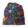 Berets Mexican Embroidery Flower Pattern Unisex Bonnet Hip Hop Double Layer Thin Hats For Men Women