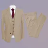 Costumes pour hommes Blazers costume homme trois pièces décontracté affaires gilet marié meilleure fête de mariage livraison directe Otun7