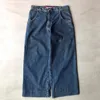 Jeans soltos jnco hip hop rock bordado padrão homens mulheres moda streetwear retro harajuku cintura alta perna larga 240113