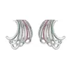 Boucles d'oreilles HECHENG pour femmes Zircon cercle Simple boucle d'oreille coloré concepteur bijou