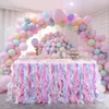 6ft Tafelrok Bluekate Rainbow Party Tutu voor Eenhoorn Decoraties 1e Verjaardag Baby Shower DIY Zeemeermin 240112