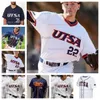 Camisa de beisebol personalizada UTSA Roadrunners, todas costuradas, masculinas, femininas, 14 Ryan Ward, 15 Caleb Hill, 16 Garrett Poston, 17 Zach Royse, 18 Josh Salinas, 19 Garrett Brooks