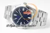 ZF Overseas 4500V Ultradun A5100 Automatisch mechanisch 41 mm herenhorloge Blauwe wijzerplaat Stick Markers Roestvrij stalen SS-armband Super Edition trustytime001 Horloges