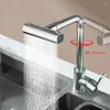 Küchenarmatur Wasserhahn vier Geschwindigkeit Wasserfallstrom Sprühgerät 360 ° Rotationsbecken 1/2 -Zoll -Spüle