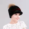 Casquettes de baseball Chapeau d'hiver pour femme Tricot Casquette de baseball d'automne avec pompon mignon Bonnets à visière Femmes Designer Hommes