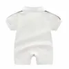 Дизайнерские комплекты детской одежды, комбинезоны для новорожденных девочек и мальчиков, хлопковая одежда с короткими рукавами, фирменный комбинезон с буквенным принтом для малышей, детские пижамы