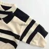 Pullover Kids Swegents Boys Knitwear Striped Boys Knit Pullover Down Down Twlar Kids Sweater H240508