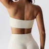 Sports Bra Kobiety Fitness Intymeralne bezpromięte Bandeau Bandeau oddychane owinięte topy klatki piersiowej Joga 240113