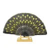 Party Favor Plastique Brodé Paillettes Pliant Fleur Dentelle Fan Danse Main Fans Décor De Mariage Danse Fournitures Style Espagnol DF5 Drop Dh7Ep