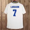 1994 Suède Larsson Mens Soccer Jerseys Team National Retro Dahlin Brolin Ingesson Home Yellow Away White Adult Brolin Football Shirts Uniforms