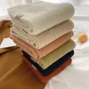 Korea Women Plain Wool Scarf barn mjuk stickad vinter liten halsduk för älskare dam varm fluffig konst sjal wrap 240112